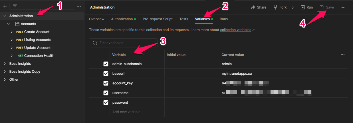 Admin API Postman Guide